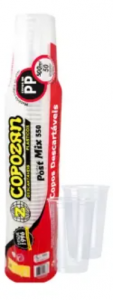 COPOZAN - COPO DESCARTAVEL TRANSPARENTE POSTMIX (PP) 500ML - CX.20X50UN