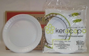 KEROCOPO - PRATO 18CM RASO BRANCO - CX.50X10UN