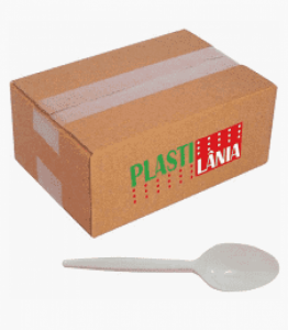 PLASTILANIA - COLHER REFEICAO BRANCA - CX.20X50UN