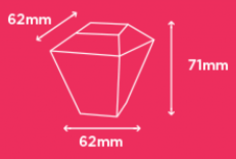 PRAFESTA - COPO 100ML QUADRATTO CRISTAL C/TAMPA (8680) - CX.44X10UN