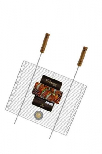 GRILAZER - GRELHA SIMPLES HORIZONTAL COM BORDA PRATICA 50X40CM