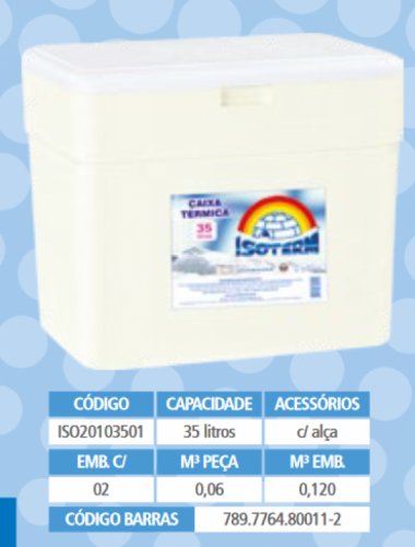 ISOTERM - CAIXA TERMICA 035 LTS - UN