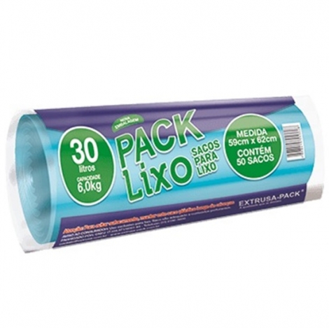 PACK LIXO 030 LITROS AZUL 59X62 FD 10X50 UN