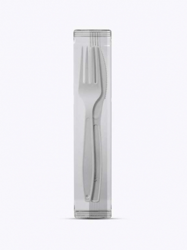 PLASTILANIA - KIT GARFO/FACA MASTER BRANCO - PT.50UN